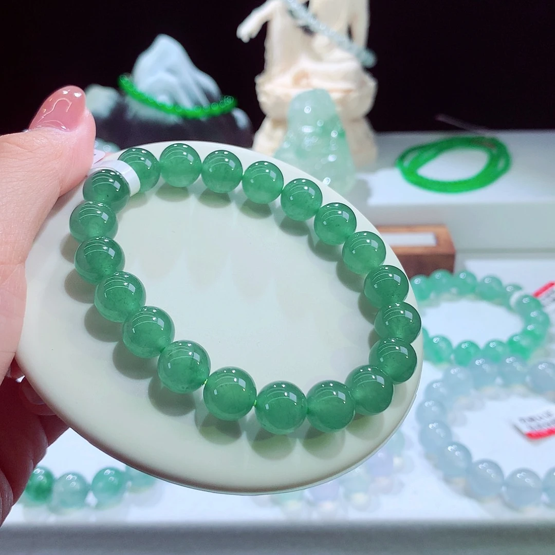 未镶嵌手链翡翠卡10mm