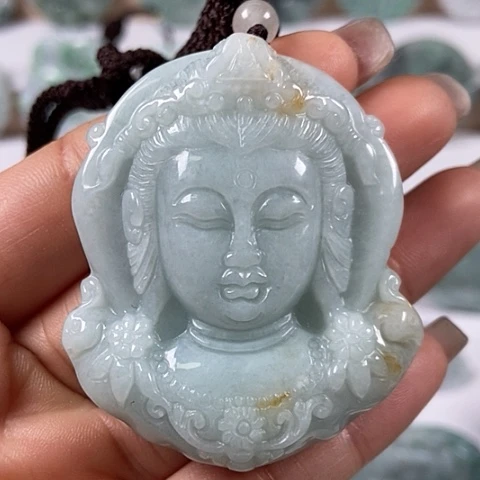 翡翠颈饰未镶嵌观音福利