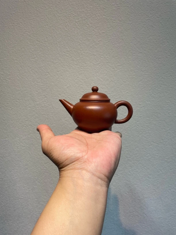 周雪姣全手工水平壶约150cc原矿黄龙山红皮龙泥