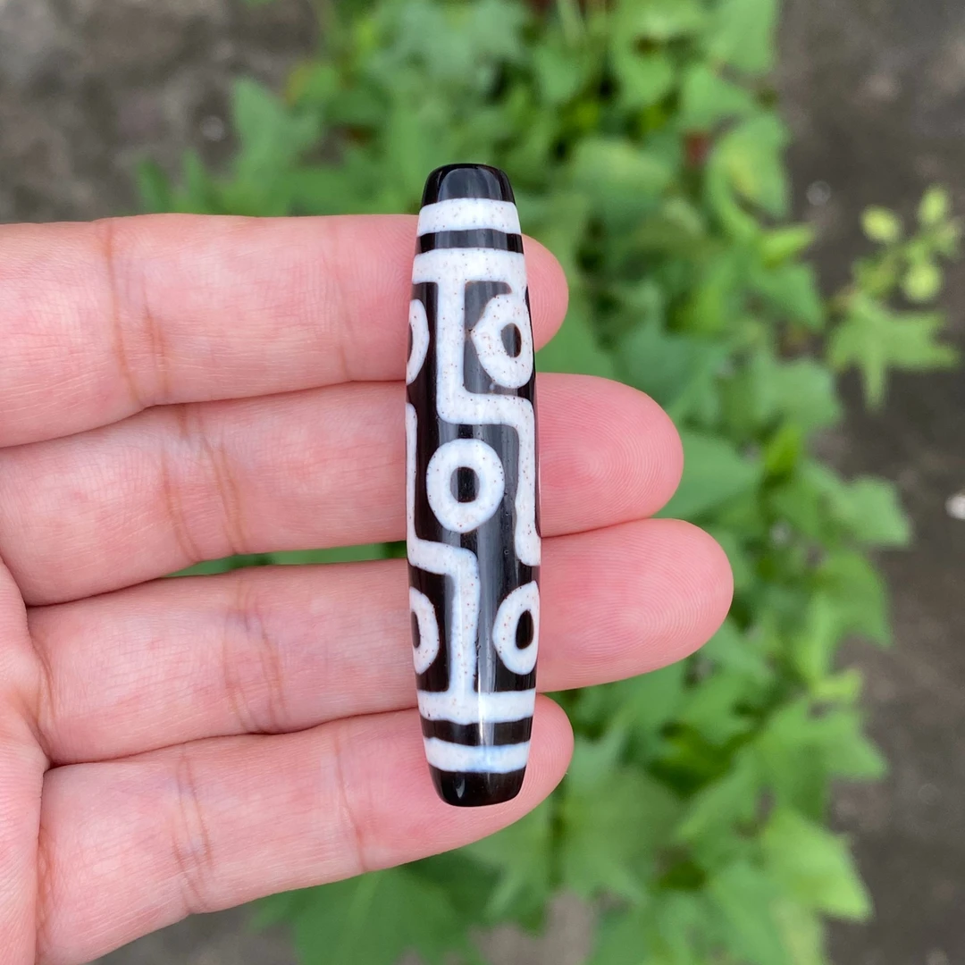 【一物一图】高油朱砂九眼珠文玩配件配饰单珠 尺寸56.5*12.2mm左右