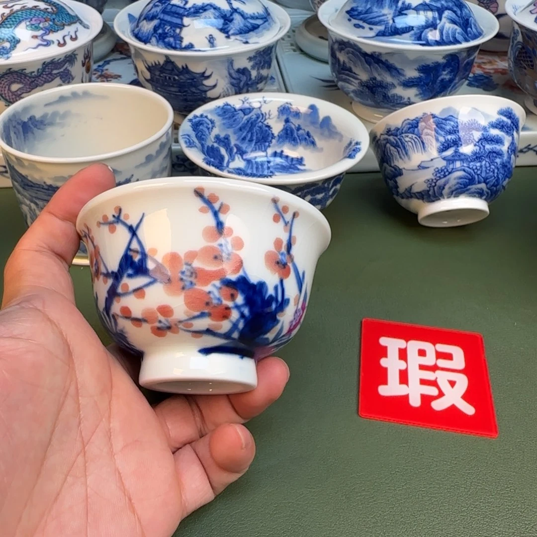 纯手工纯手绘茶具石头开片270