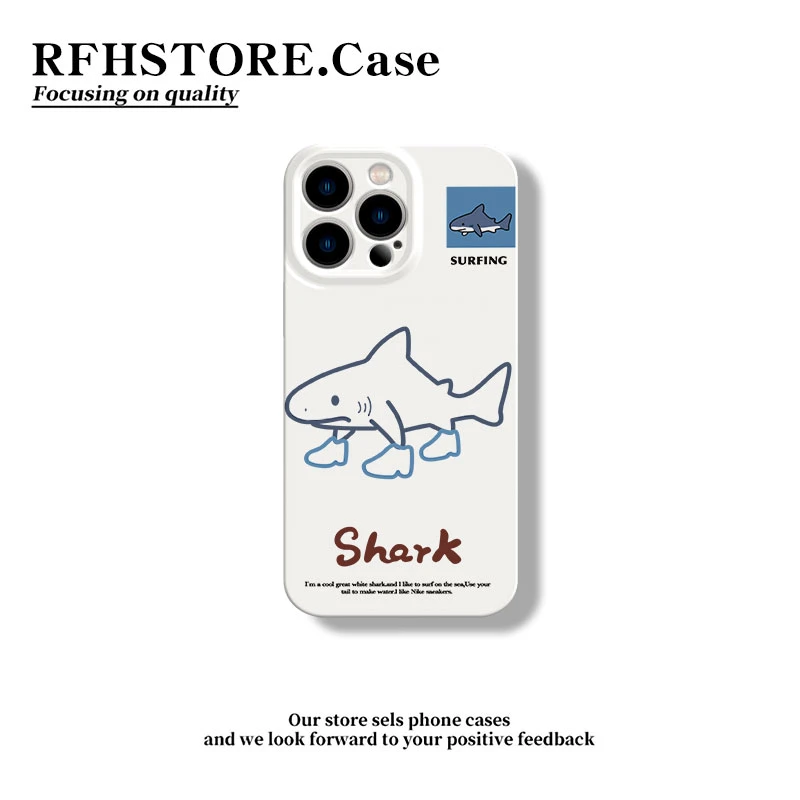 ZMGX线条鲨鱼适用苹果17/16pro菲林手机壳华为P70vivoppo小米17套