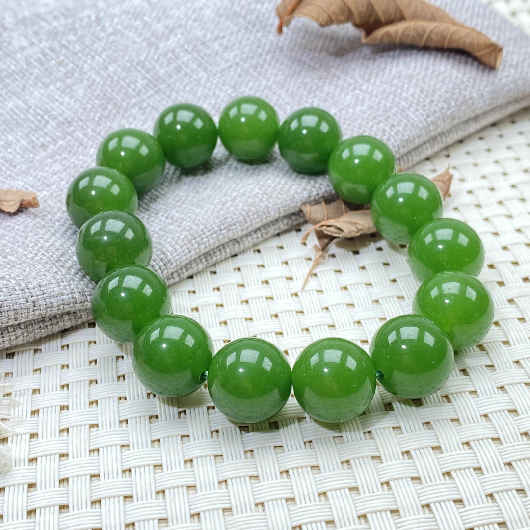 BY-4号清新大气菠菜绿14mm手链多样性发一件