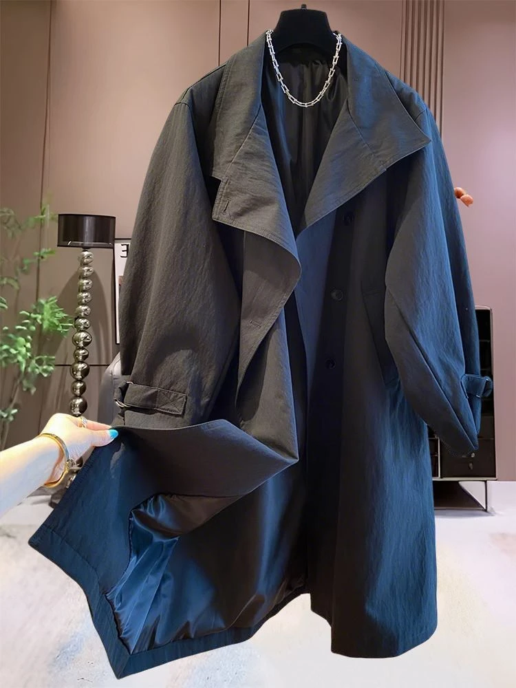 早秋气质高级感宽松百搭长袖风衣时尚轻奢复古小个子英伦休闲大衣