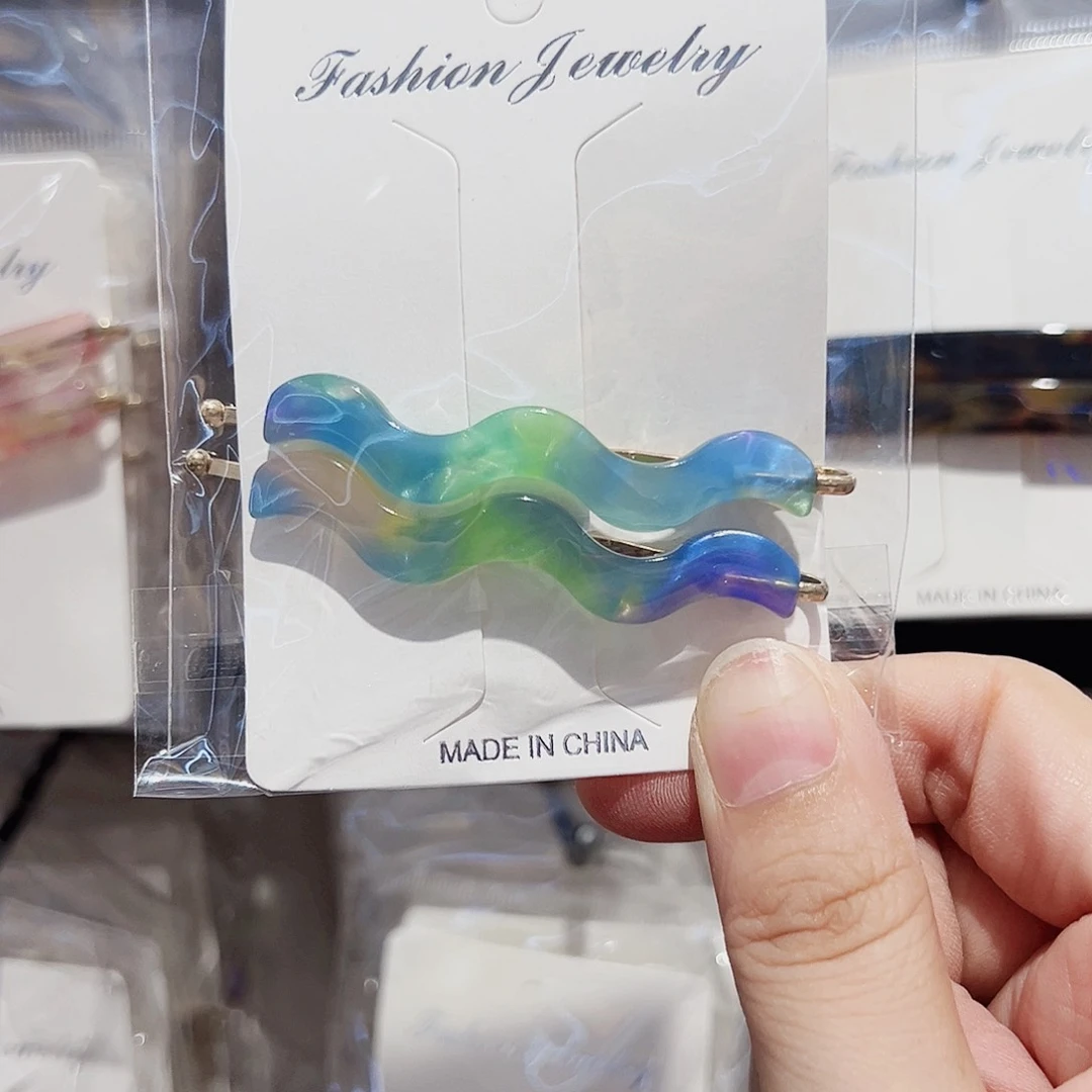 布艺非金属醋酸边夹一对