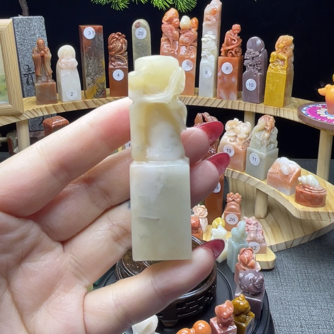寿山石印石竹节印章