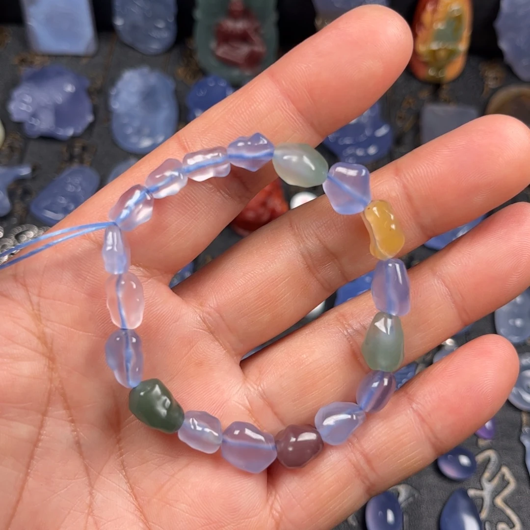 玛瑙/玉髓未镶嵌颈饰随形手串