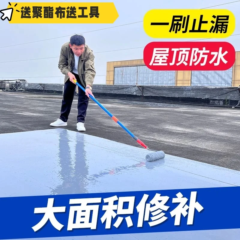 屋顶防水涂料防水补漏材料房顶天台裂缝漏水外墙堵漏渗水楼顶平房