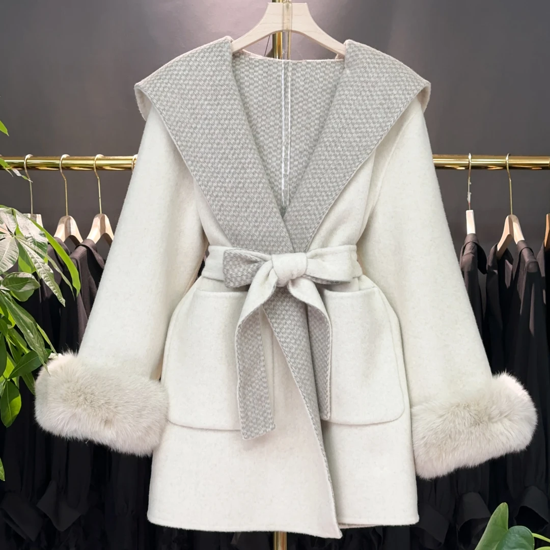 【A9182】毛呢大衣外套女2025秋冬新款毛呢保暖气质外套