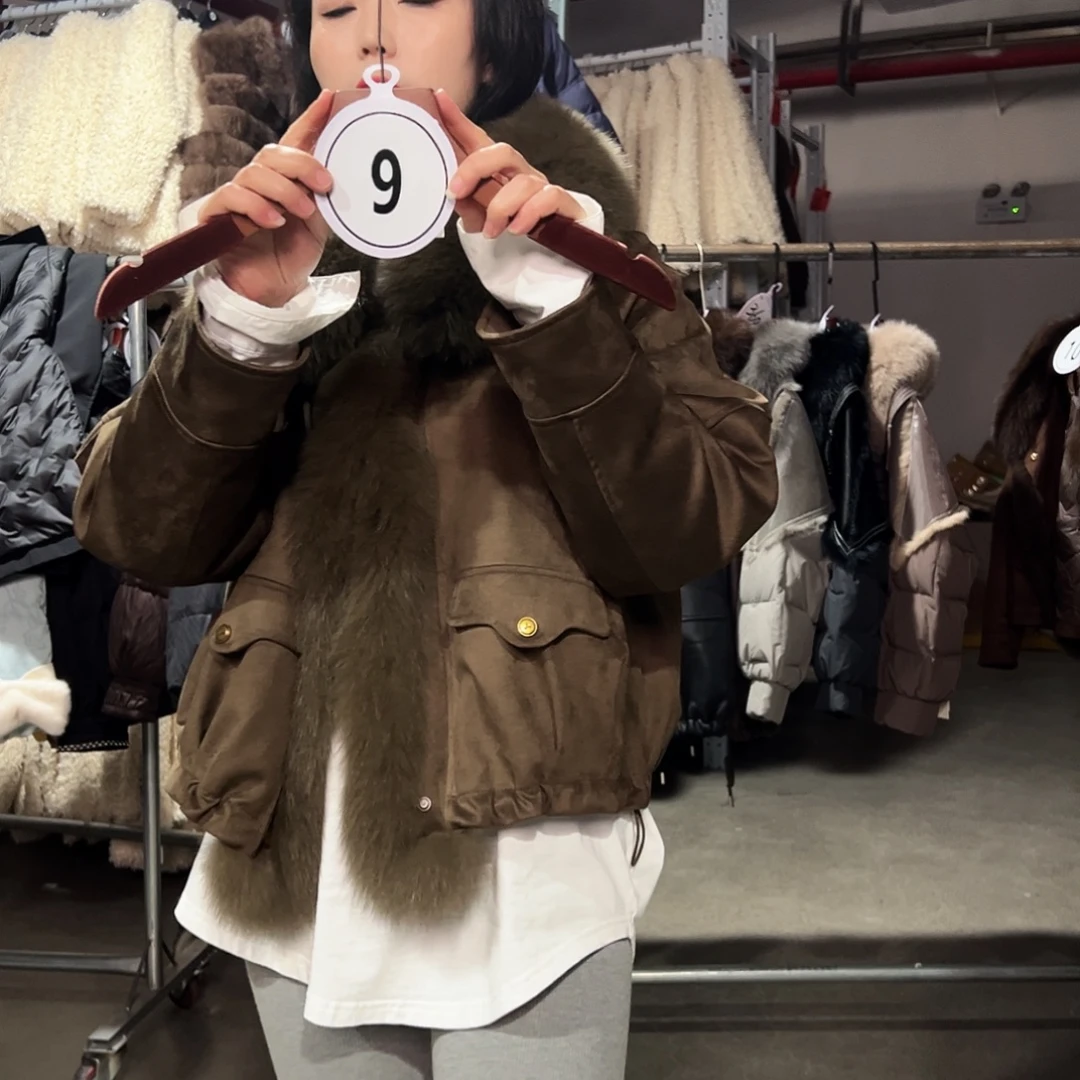 时尚保暖真狐狸毛外套9号