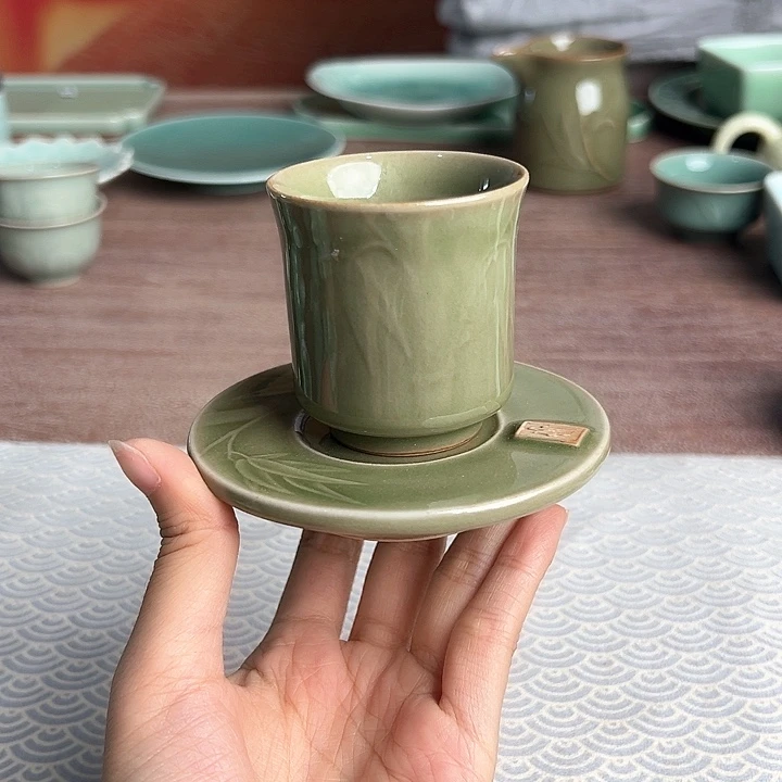 龙泉云间青瓷小米茶器
