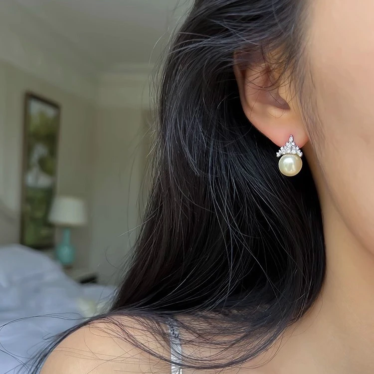 925银耳饰 S925冰雪女王圣诞树耳钉