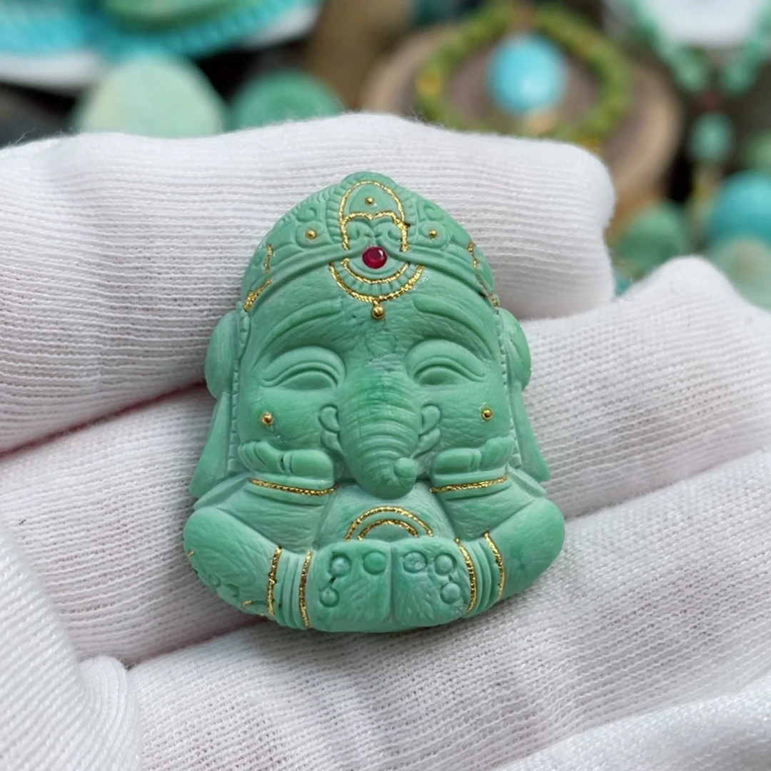 绿松石珠宝奇石未镶嵌