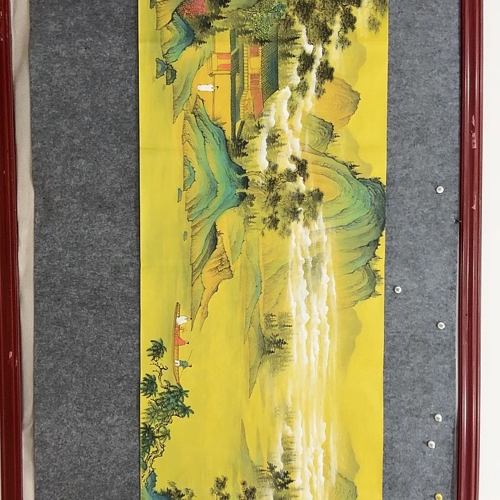 国画手绘国画访友图