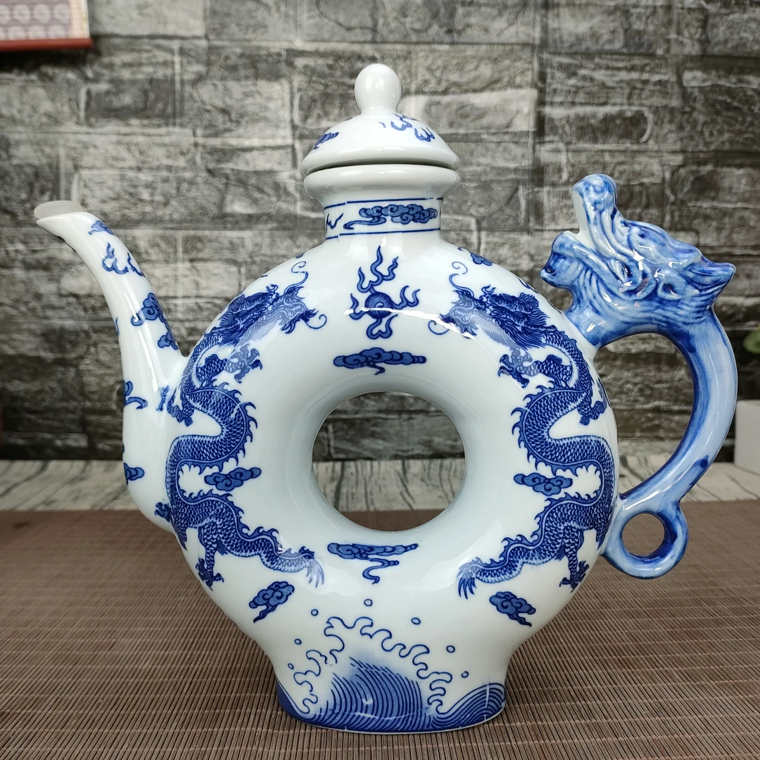 景德镇陶瓷酒瓶1斤装青花太白醉密封酒具酒壶家居酒柜空酒坛摆件