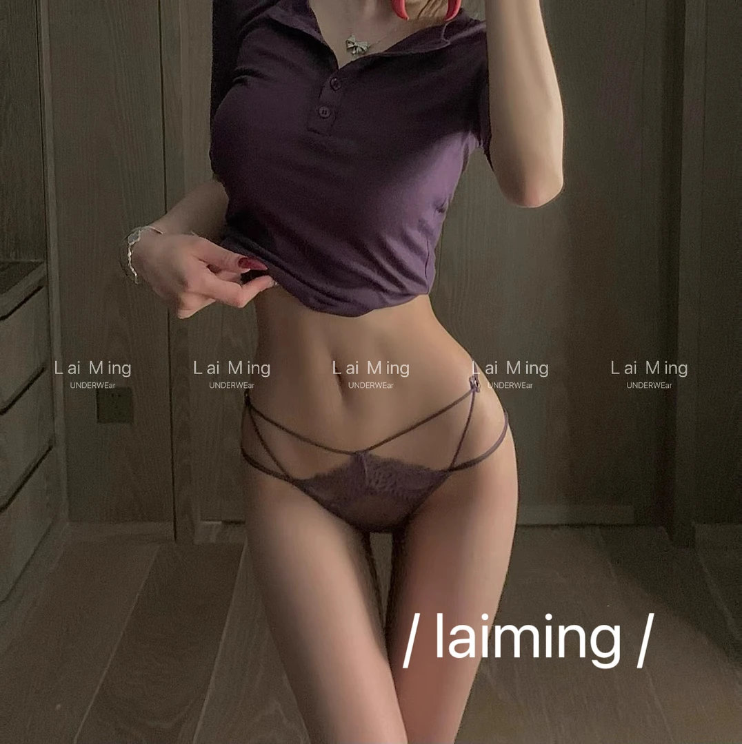 【LM】时尚法式性感蕾丝内裤镂空花边欧美性感细带纯欲低腰内裤