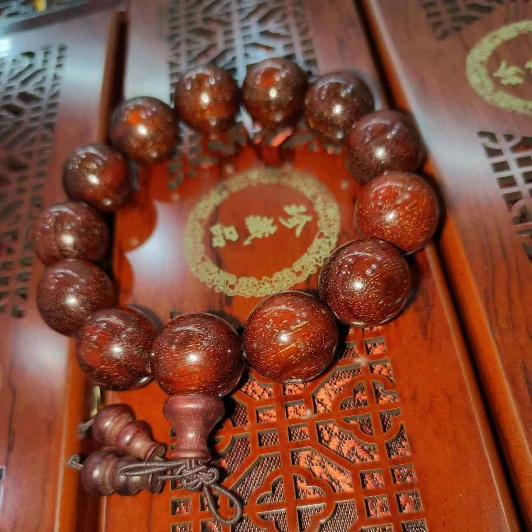 小叶紫檀单圈手串-无礼盒-32342