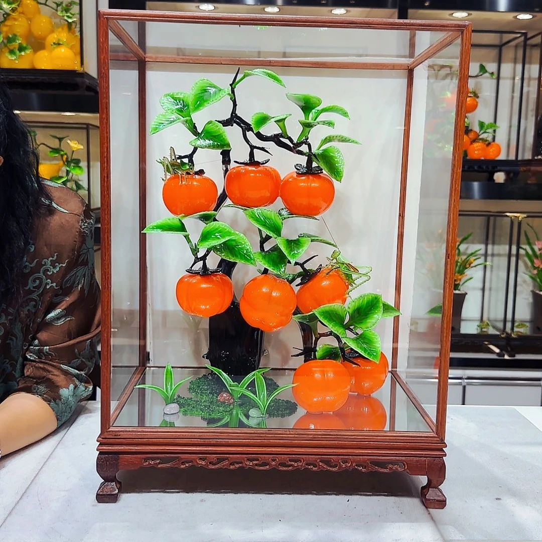 手工艺品琉璃柿柿如意