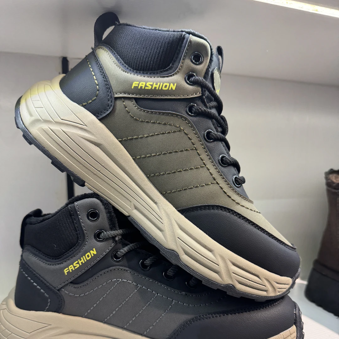 男士休闲鞋高帮保暖加厚冬季英伦棉鞋男鞋子