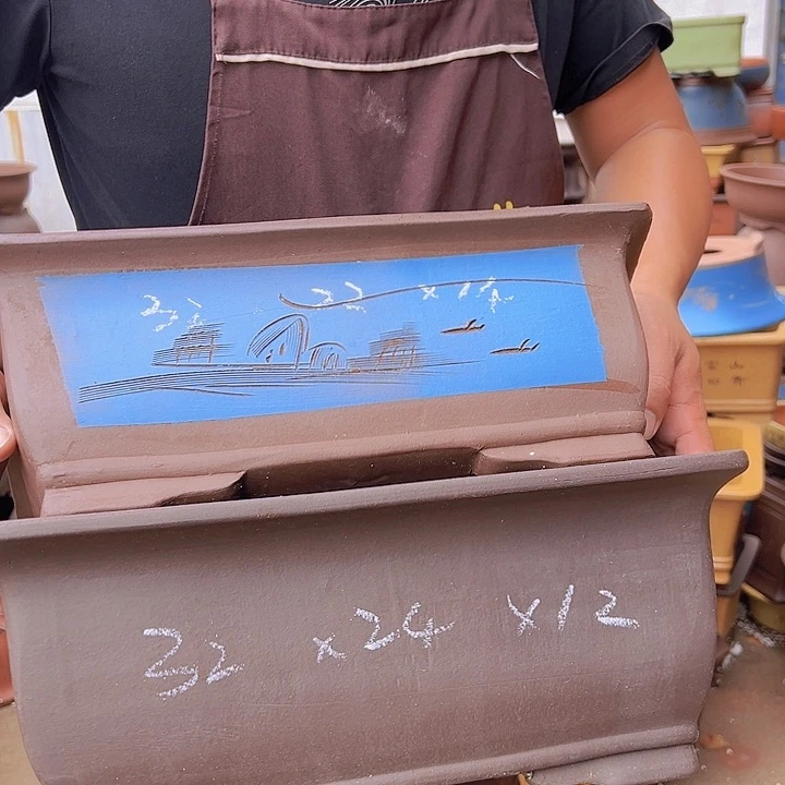 紫砂花盆紫砂花盆