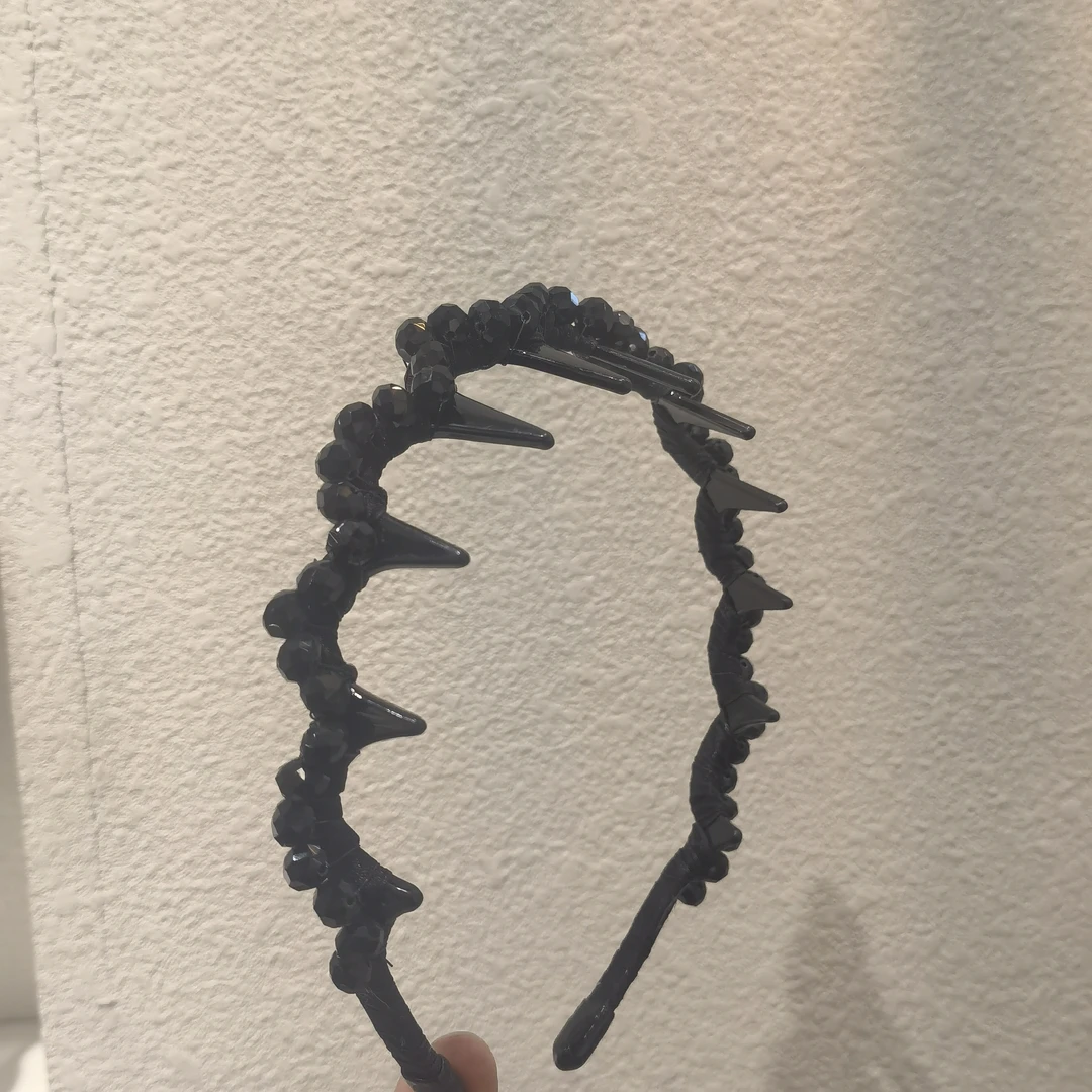 D427黑色大水水波浪尺发箍