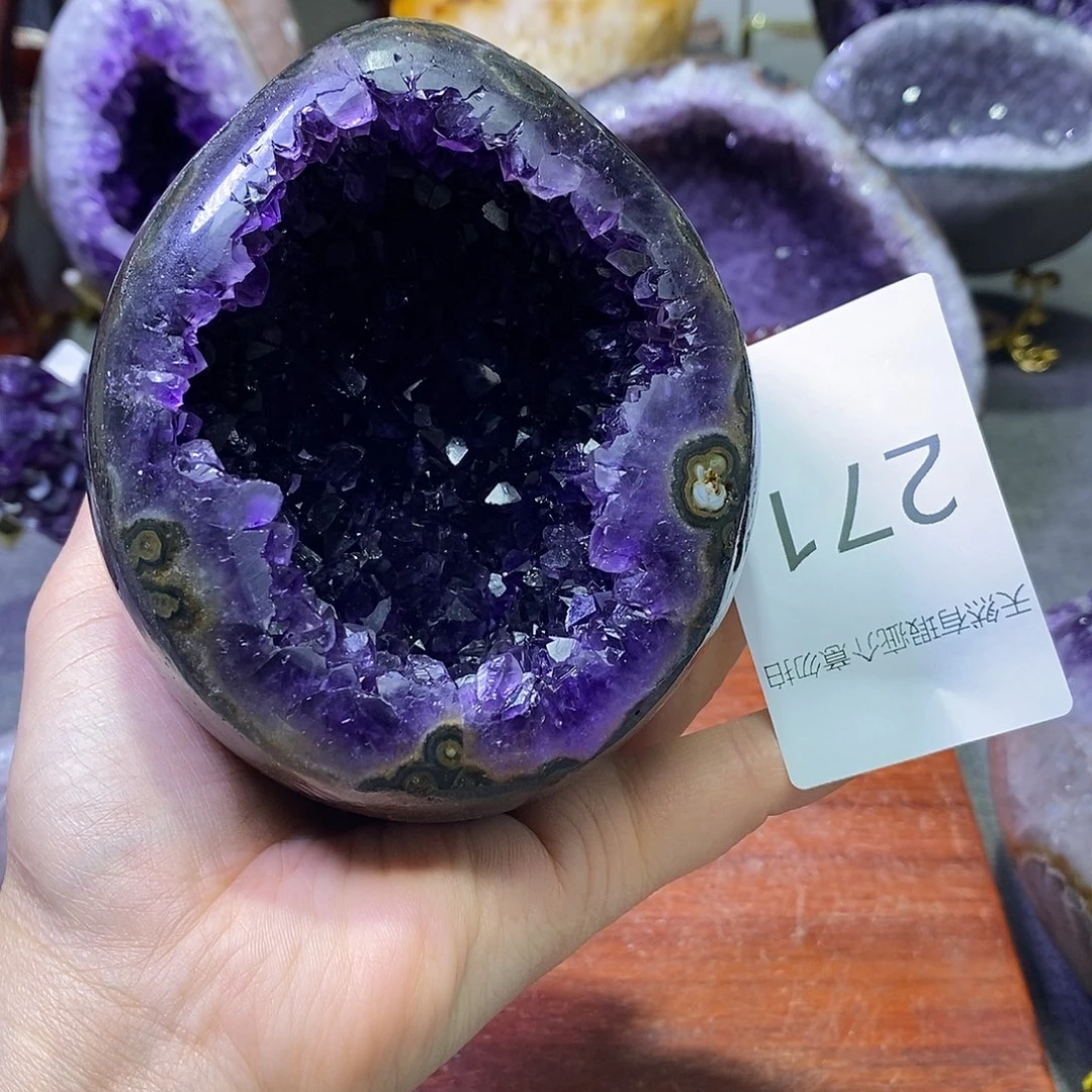 未镶嵌紫晶珠宝半成品