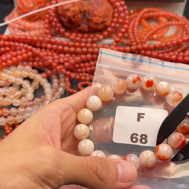 南红玛瑙未镶嵌多样性发货默认微瑕称重12mm