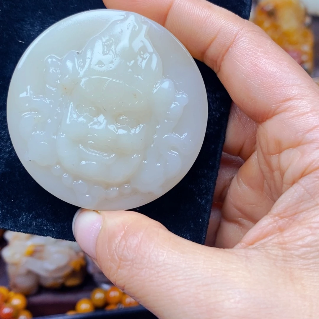 未镶嵌石英质玉（黄龙玉）吊坠(不含链)