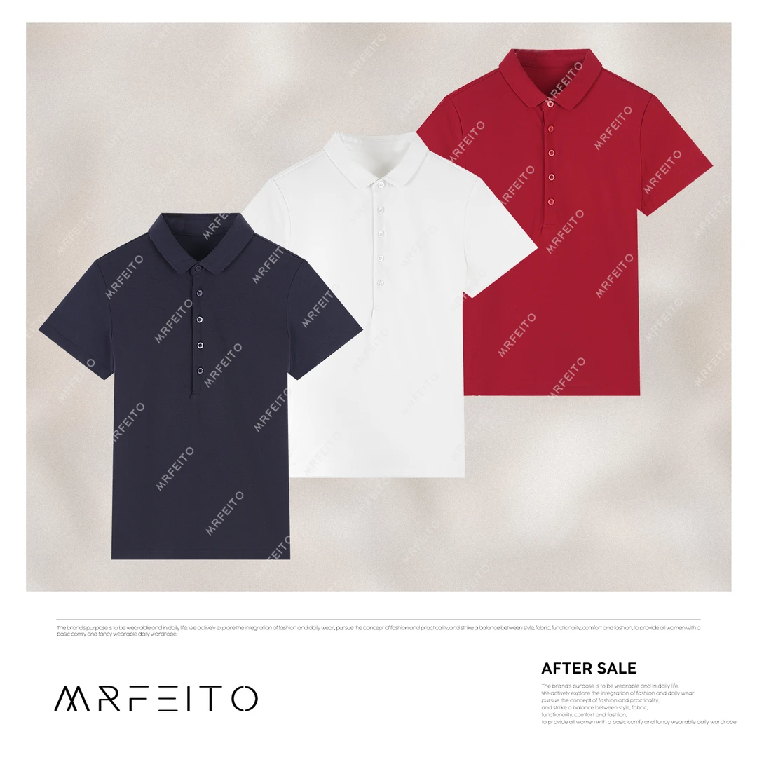 MRFEITO菲爷驾到【经典polo】纯色刺绣Polo领T恤H387TX01D31148
