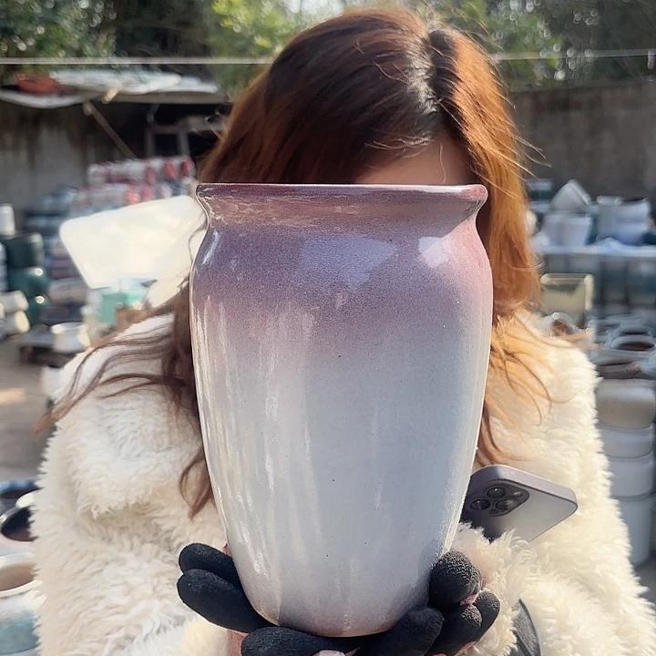 红陶口13高20一个紫