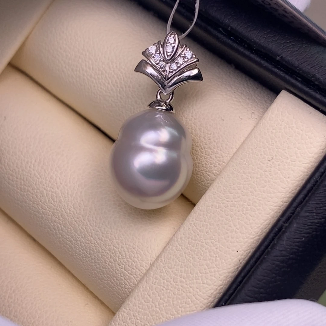 银S925镶嵌戒指海水珍珠