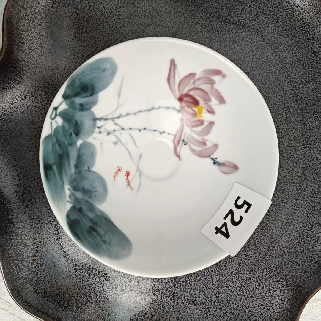 景德镇手绘釉中彩（食品级）斗笠碗524