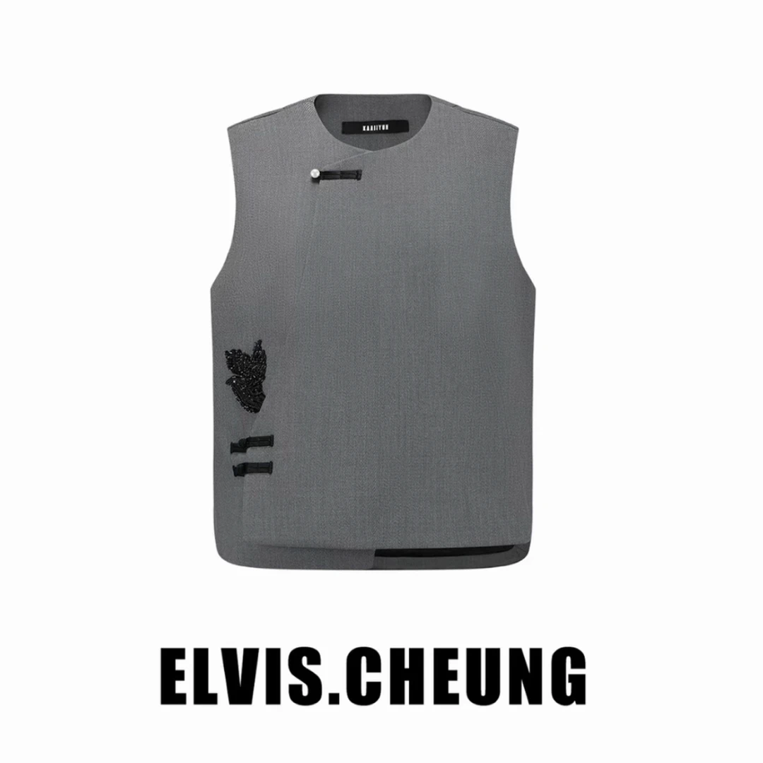 ELvIS.CHEUNG蒋云 斜纹精纺中式马甲