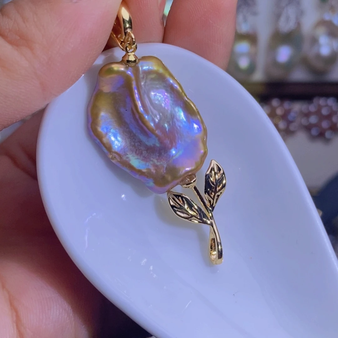 天然淡水珍珠淡水珍珠银S925镶嵌