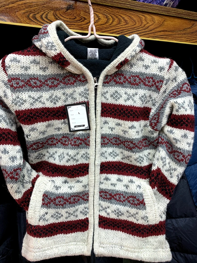 尼泊尔羊毛编织男女同款外套（小孩L码130—140）