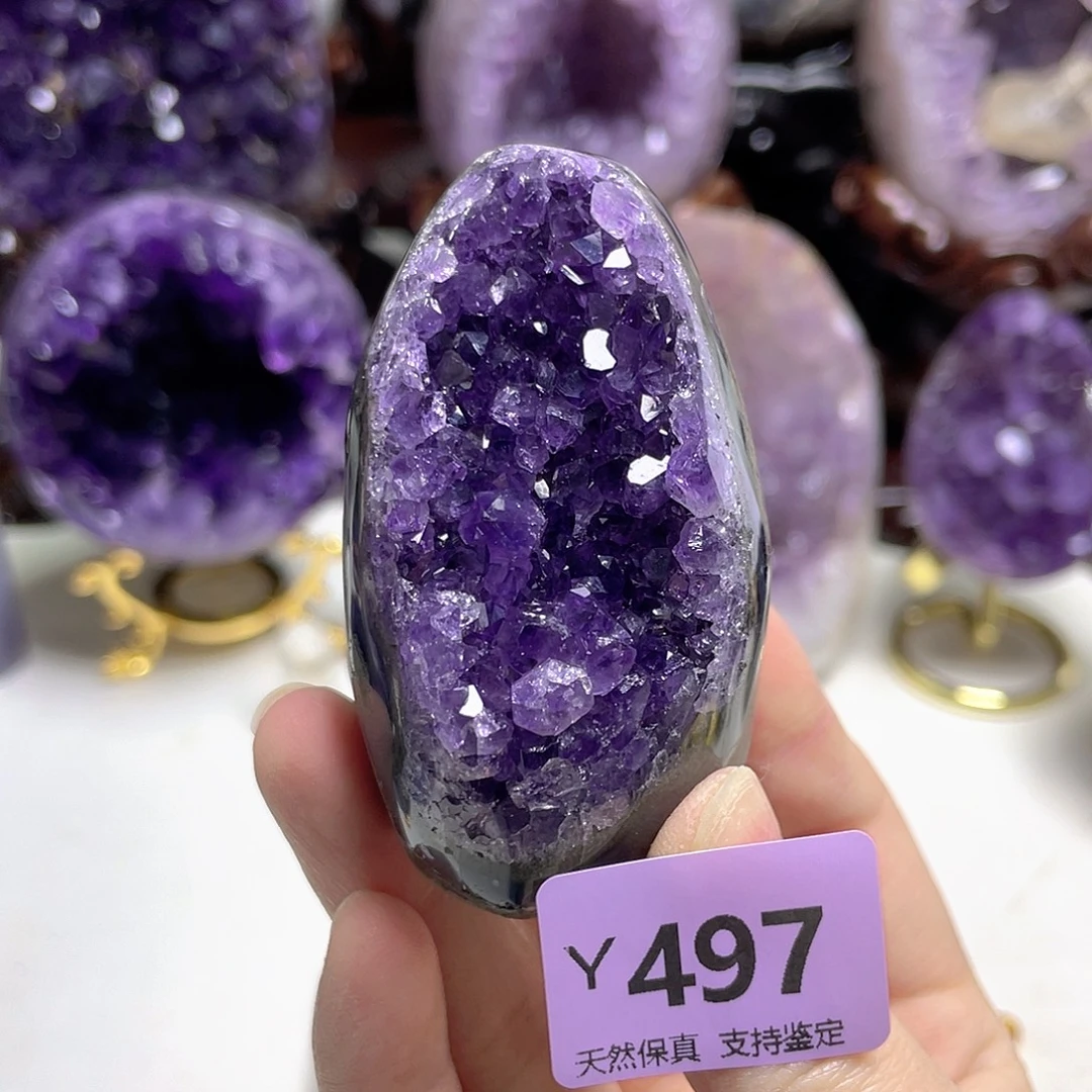 未镶嵌紫晶珠宝半成品