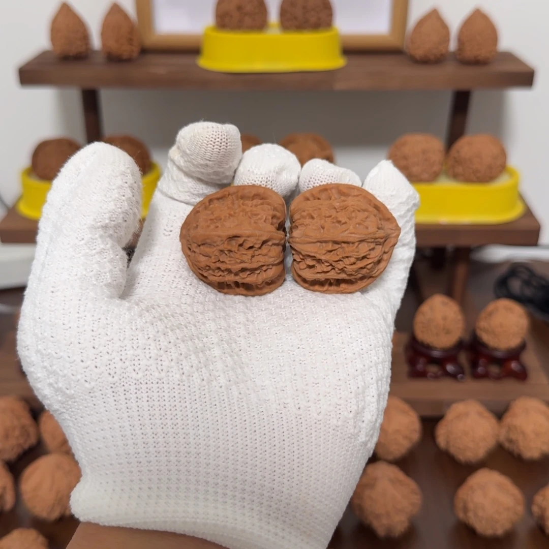 吊坠文玩核桃38.5尺全品三角白