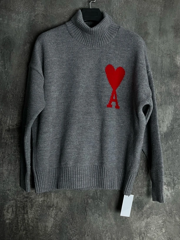 全新未使用 maje M码*1/Ami 爱心刺绣针织毛衣/03404
