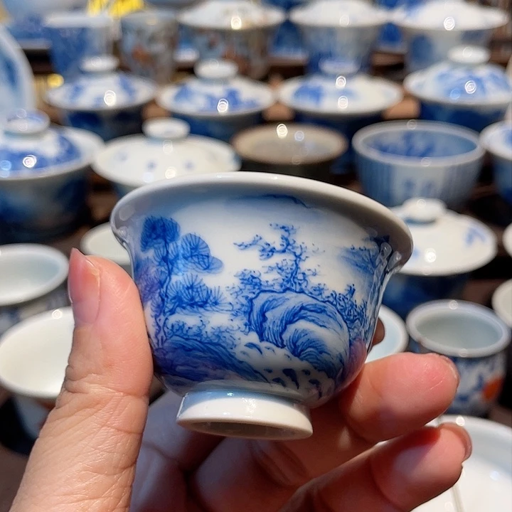 山水山水小压手杯杯不退不换