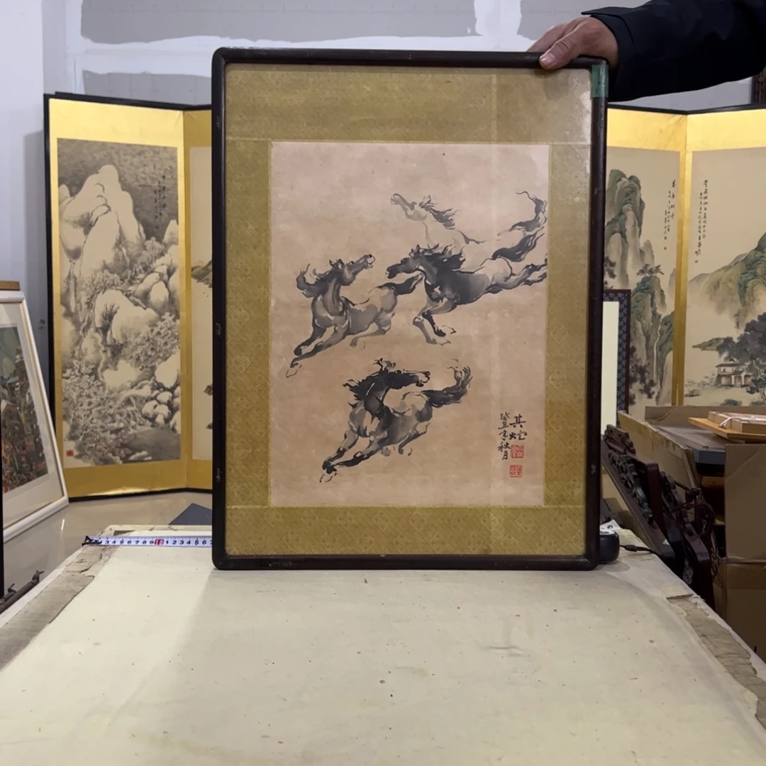 博***斋绘画屏风框画茶空间设计