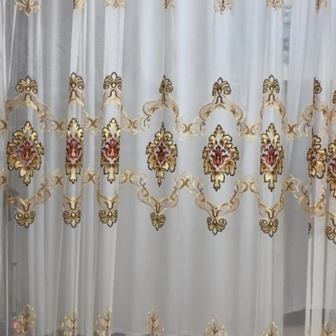 纱米白色纱帘4.9米