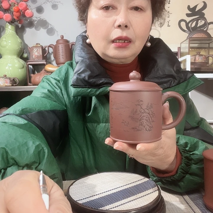 紫砂茶杯原矿紫砂杯