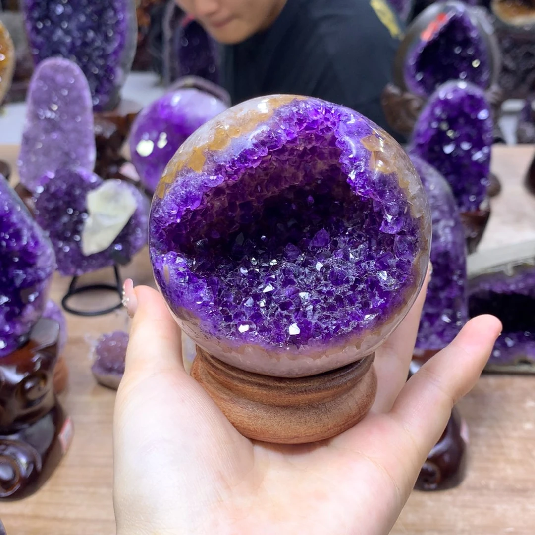 紫晶珠宝半成品未镶嵌