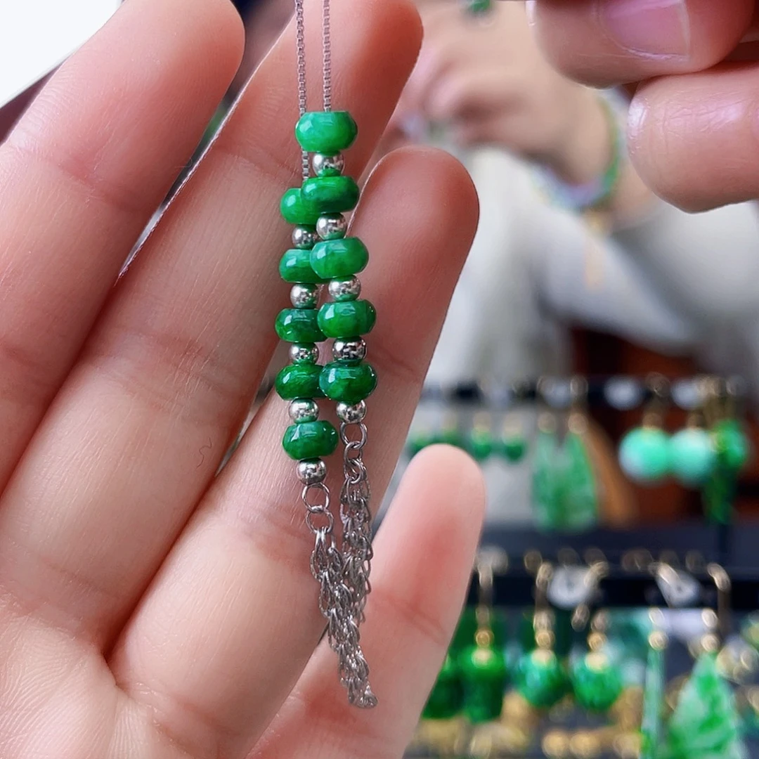 翡翠未镶嵌耳饰饰品