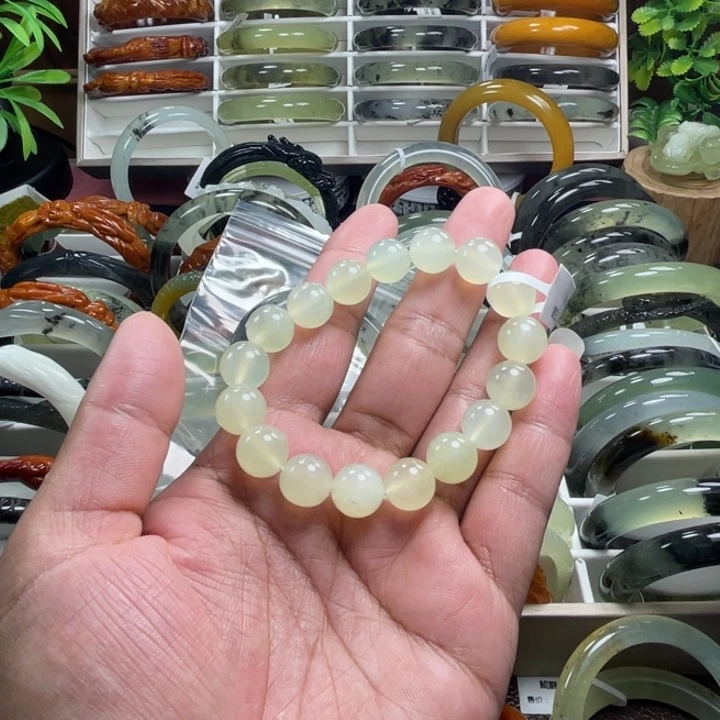 未镶嵌蛇纹石玉手串