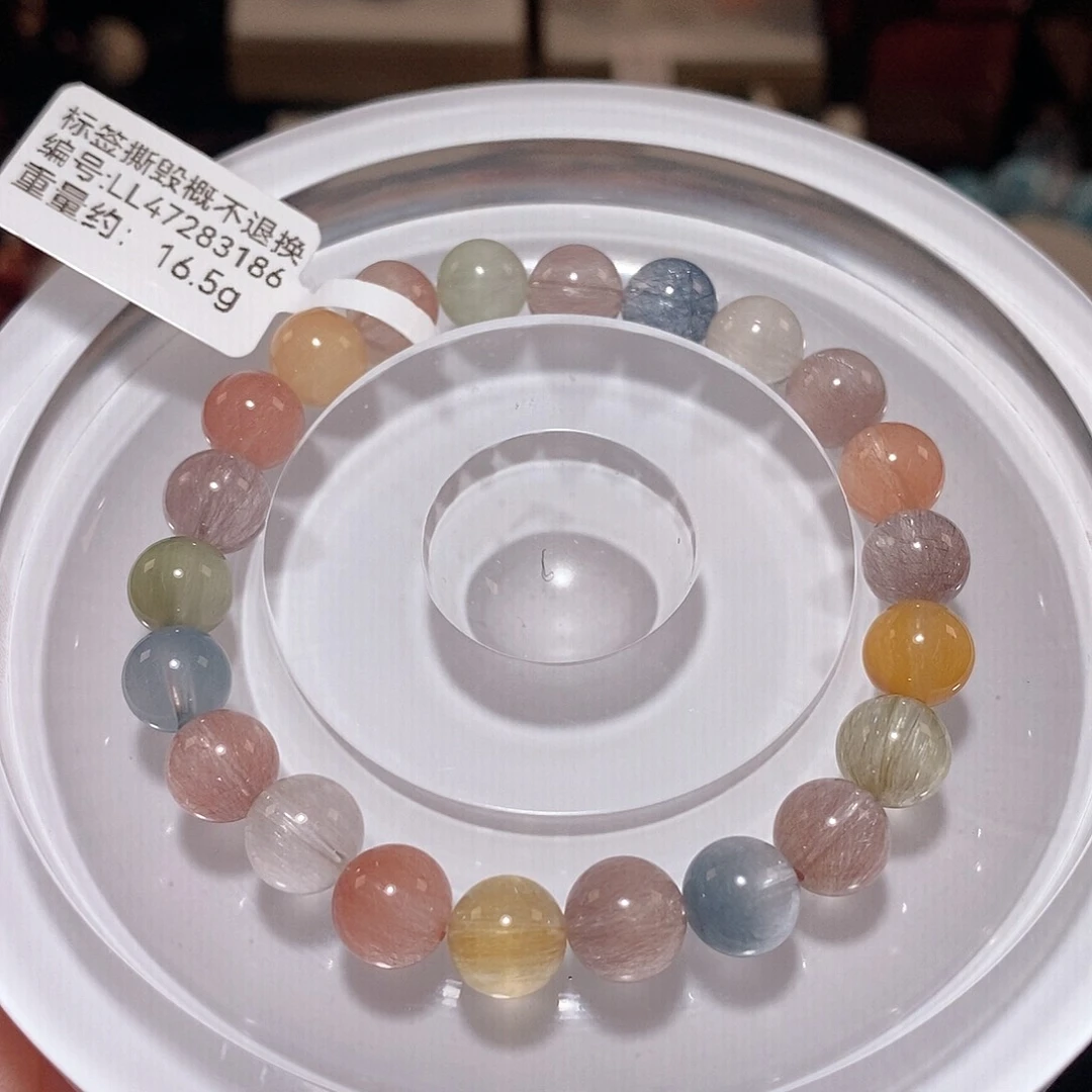 水晶手链未镶嵌F彩兔毛8.2