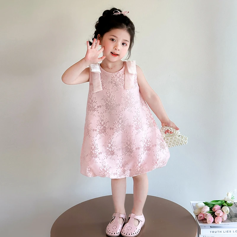 女童连衣裙夏装2025新款宝宝一周岁礼服千金风公主裙儿童夏季裙子