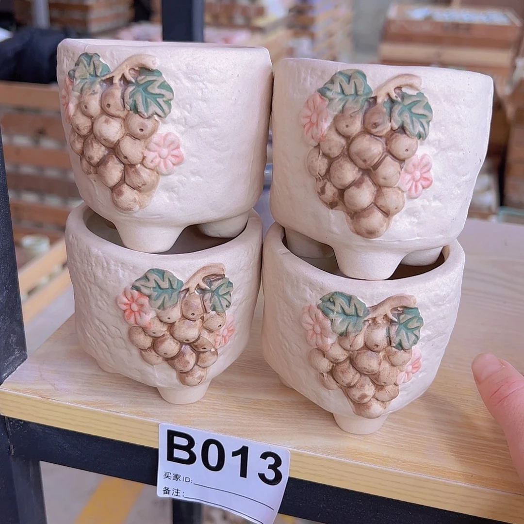 红陶陶瓷花盆当场满12包邮