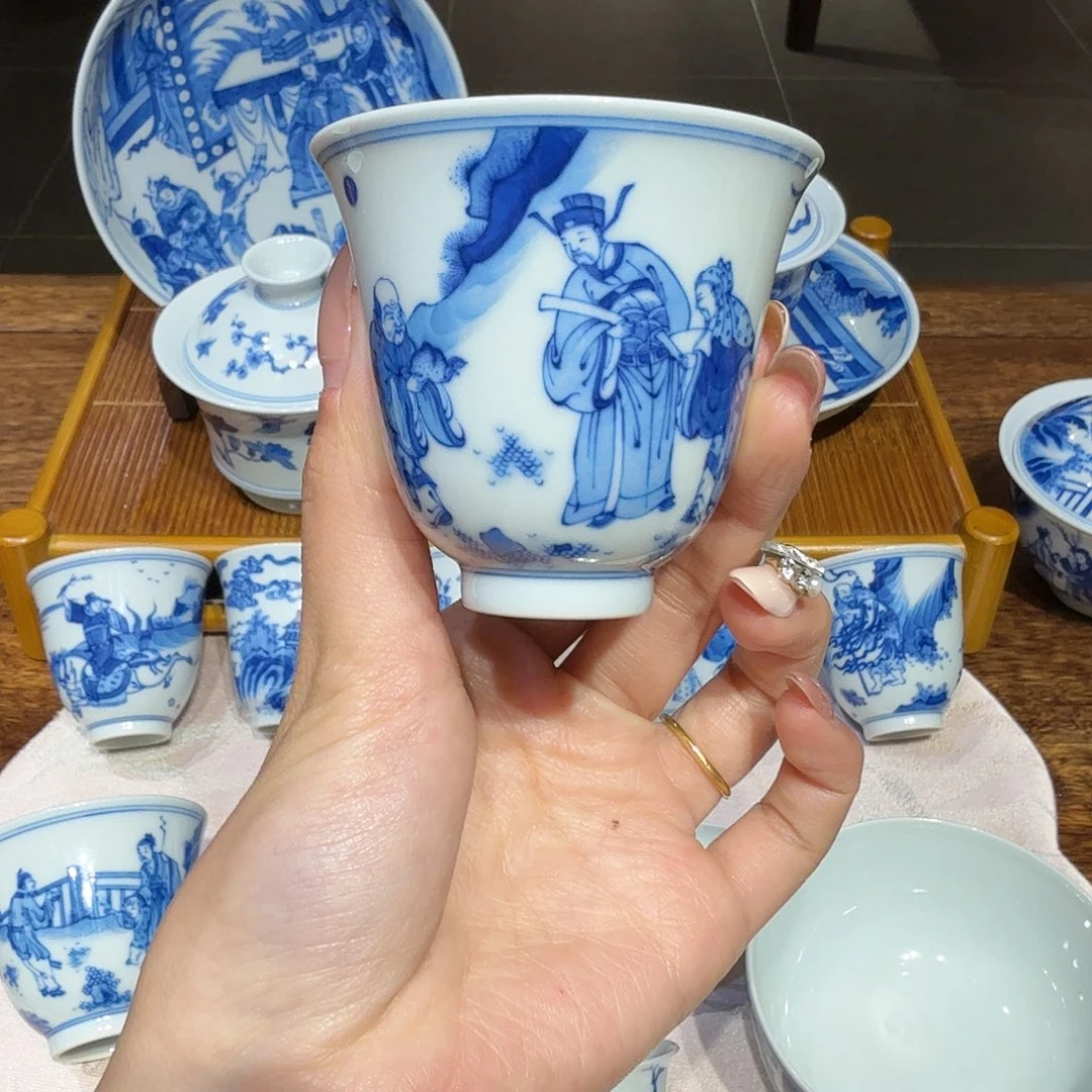 福禄寿三星陶瓷手工手绘