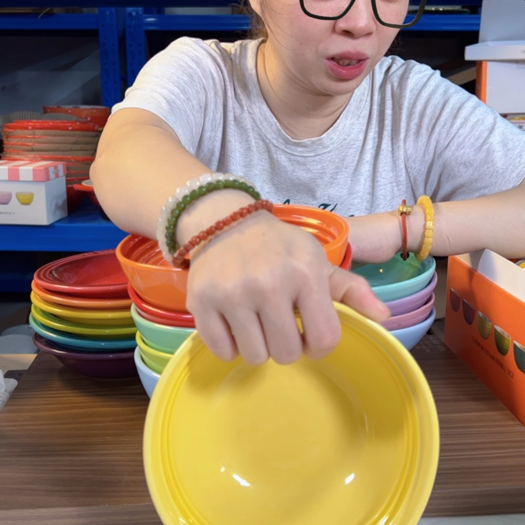 陶瓷黄色温哥华面碗